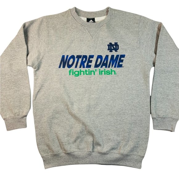 adidas University of Notre Dame Fightin' Irish crewneck sweatshirt men's medium